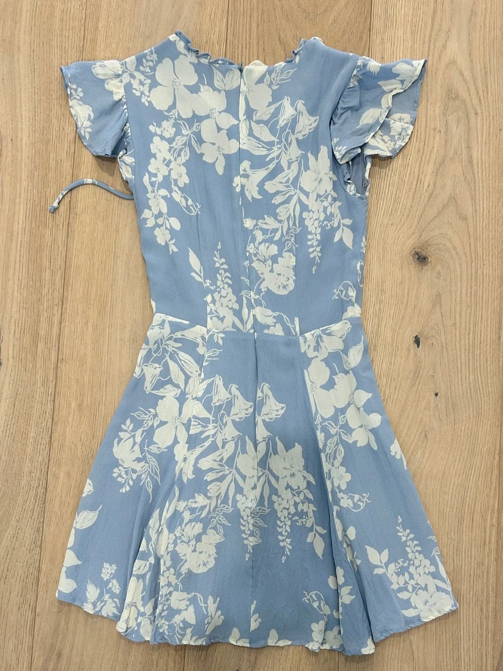 Reformation Light Blue Floral Dress